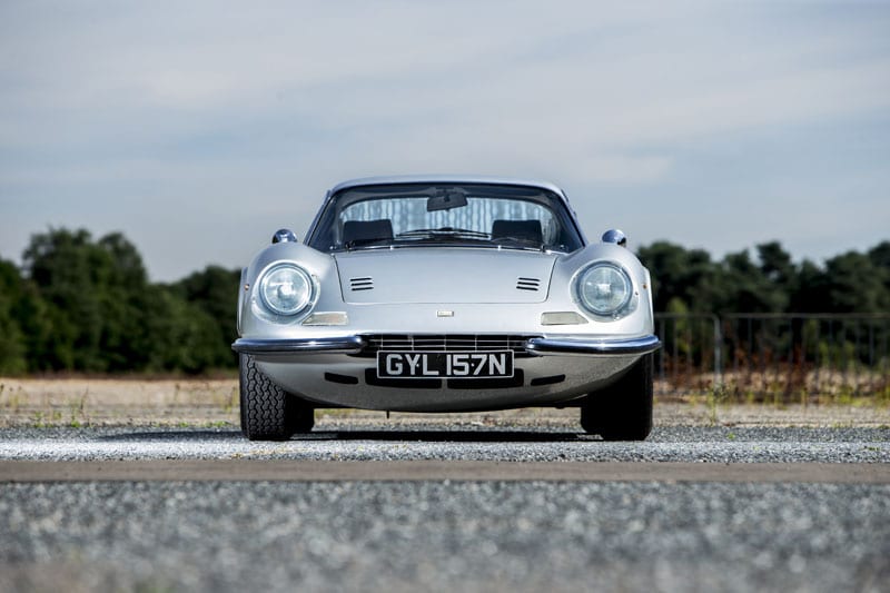 front 1972 Dino 246 GT, auctioned by Bonhams in September 2018 for £442,750. Photo Bonhams Dino finance at JBR capital